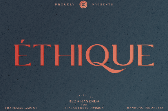 Ethique: A Sophisticated Display Font for Modern Editorial Design