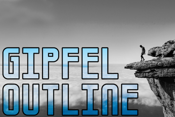 Gipfel Outline: A Bold Display Font for Business Branding