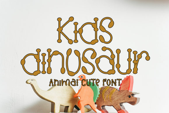 KIDS DINOSAUR: A Playful Display Font for Handmade Labels, Invitations, and Creative Packaging