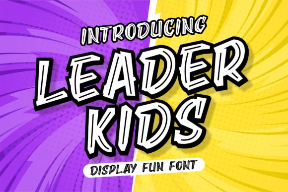 Leader Kids: A Playful Display Font for Crafters and Product Designers