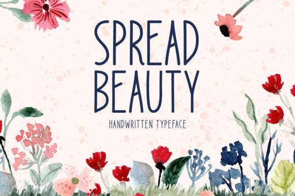Spread Beauty: A Whimsical Display Font for Crafters and Makers